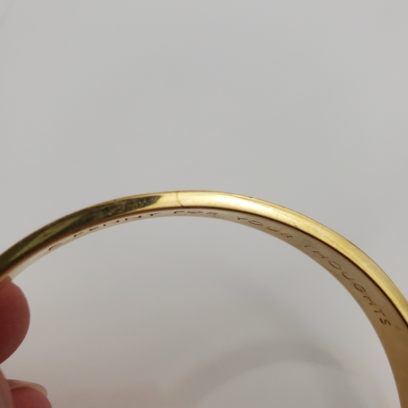 Kate Spade Idiom Red Enameled Gold Bangle Bracelet - Picture 6 of 6
